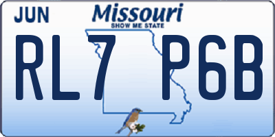 MO license plate RL7P6B