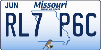 MO license plate RL7P6C