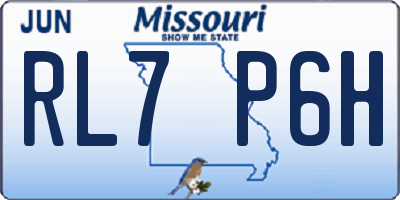 MO license plate RL7P6H