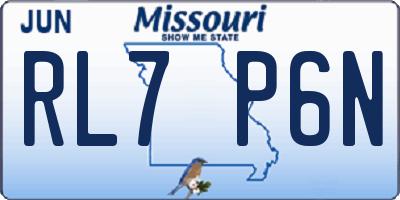 MO license plate RL7P6N