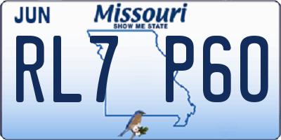 MO license plate RL7P6O