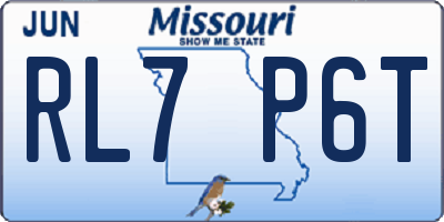 MO license plate RL7P6T