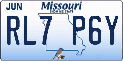 MO license plate RL7P6Y
