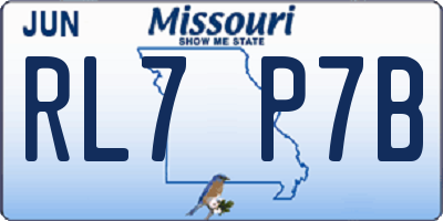 MO license plate RL7P7B