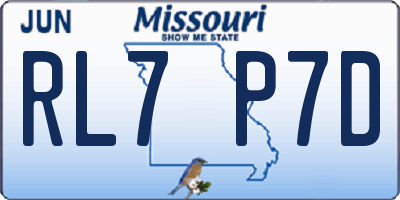 MO license plate RL7P7D