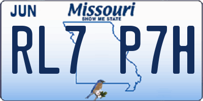 MO license plate RL7P7H