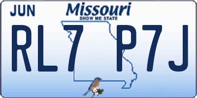 MO license plate RL7P7J