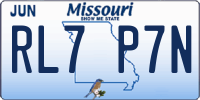 MO license plate RL7P7N