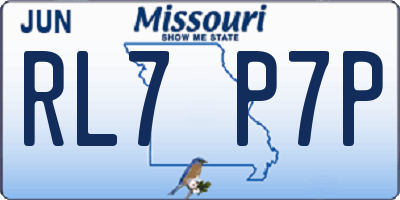 MO license plate RL7P7P