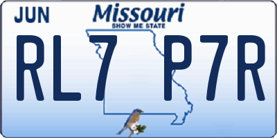 MO license plate RL7P7R