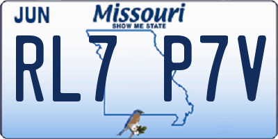 MO license plate RL7P7V