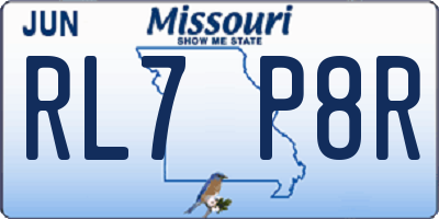 MO license plate RL7P8R