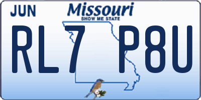 MO license plate RL7P8U