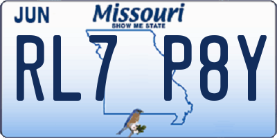MO license plate RL7P8Y