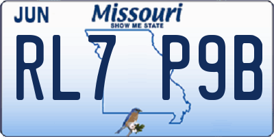 MO license plate RL7P9B