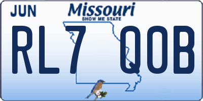 MO license plate RL7Q0B