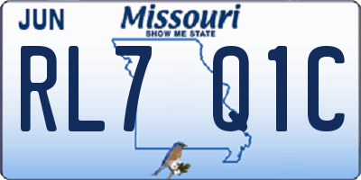 MO license plate RL7Q1C