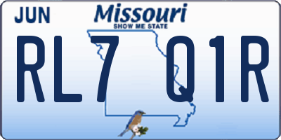MO license plate RL7Q1R
