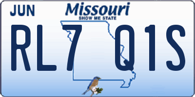 MO license plate RL7Q1S