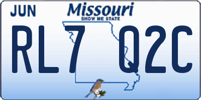MO license plate RL7Q2C