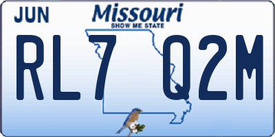 MO license plate RL7Q2M