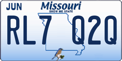 MO license plate RL7Q2Q