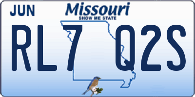 MO license plate RL7Q2S