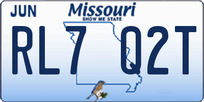 MO license plate RL7Q2T