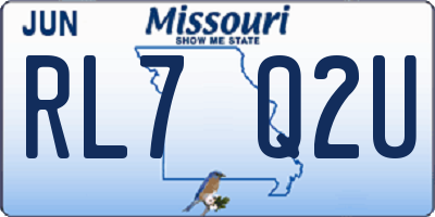 MO license plate RL7Q2U