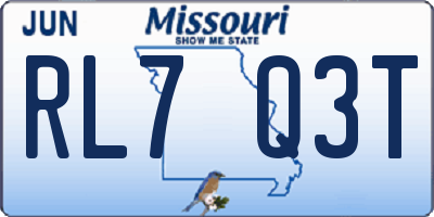 MO license plate RL7Q3T