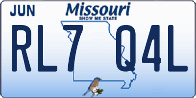 MO license plate RL7Q4L