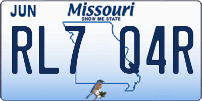 MO license plate RL7Q4R