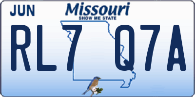 MO license plate RL7Q7A