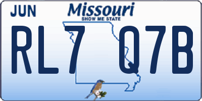 MO license plate RL7Q7B