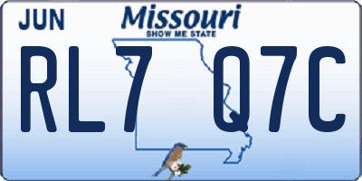 MO license plate RL7Q7C