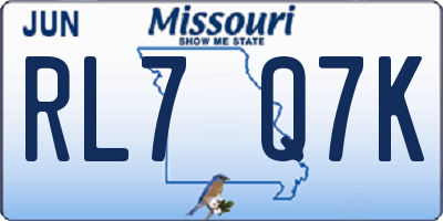 MO license plate RL7Q7K