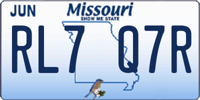 MO license plate RL7Q7R