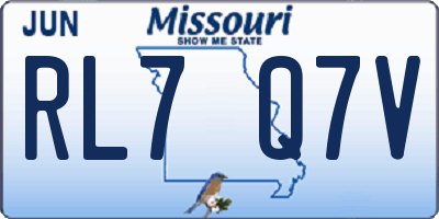 MO license plate RL7Q7V