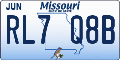 MO license plate RL7Q8B