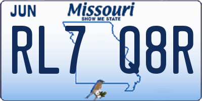 MO license plate RL7Q8R