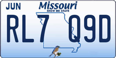 MO license plate RL7Q9D