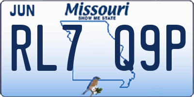 MO license plate RL7Q9P
