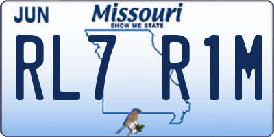 MO license plate RL7R1M