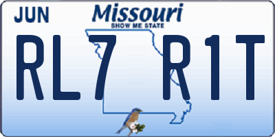 MO license plate RL7R1T