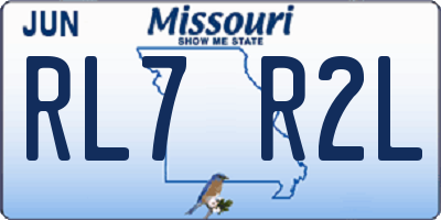 MO license plate RL7R2L