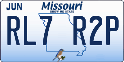 MO license plate RL7R2P