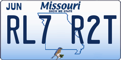 MO license plate RL7R2T