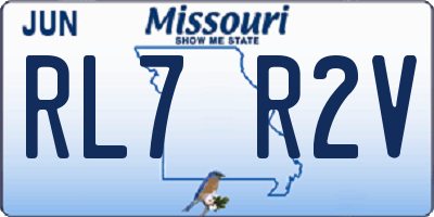 MO license plate RL7R2V