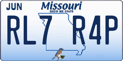 MO license plate RL7R4P