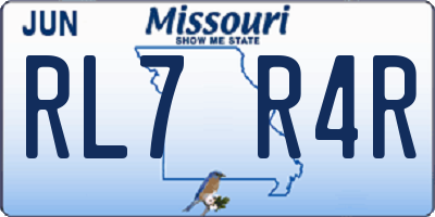 MO license plate RL7R4R